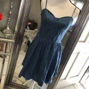 Cute Jean Polka dots Dress